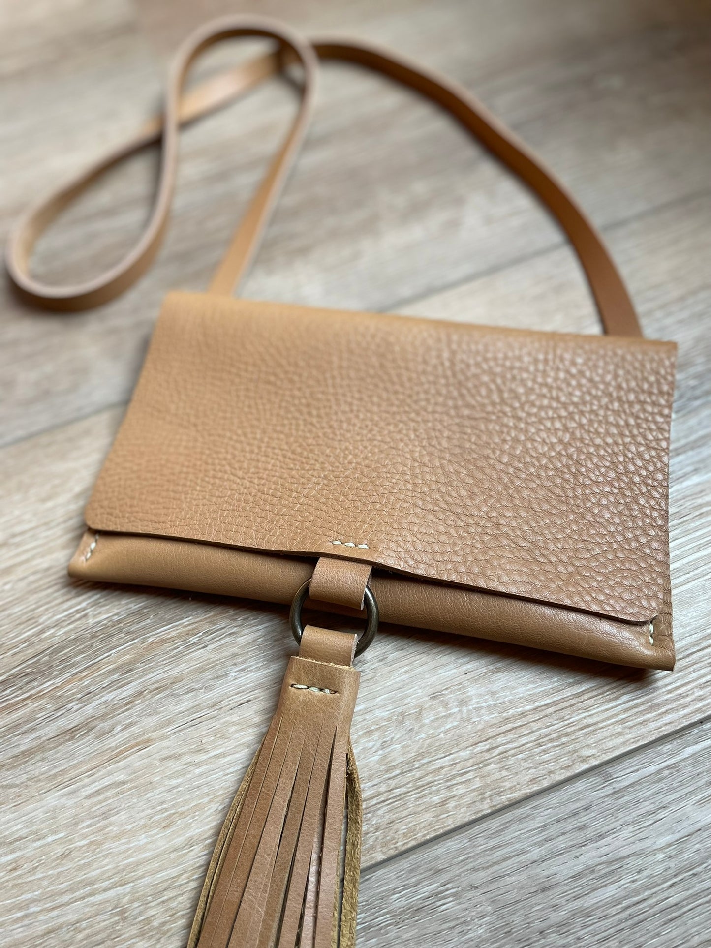 Small Envelope Crossbody/Shoulder Bag - Sand