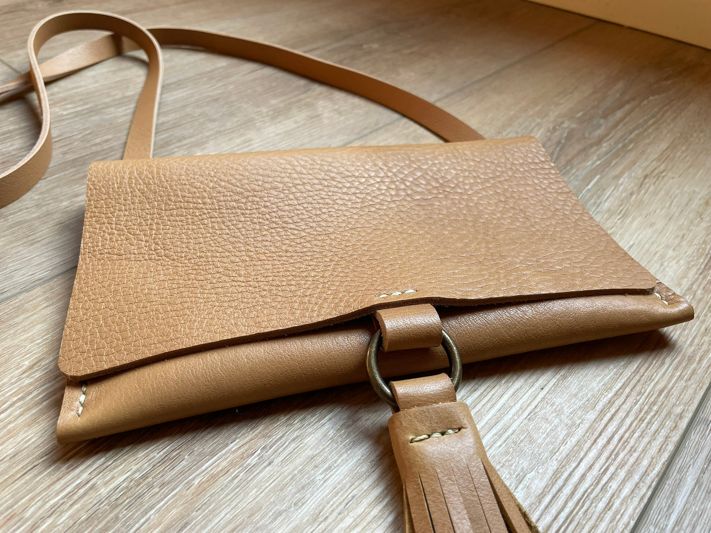 Small Envelope Crossbody/Shoulder Bag - Sand