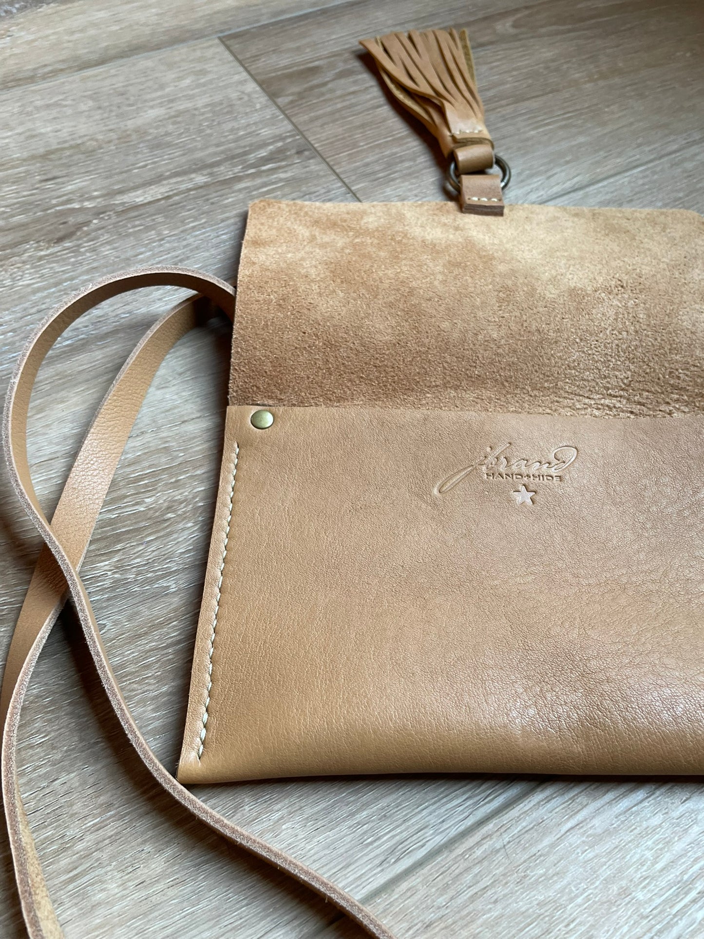 Small Envelope Crossbody/Shoulder Bag - Sand