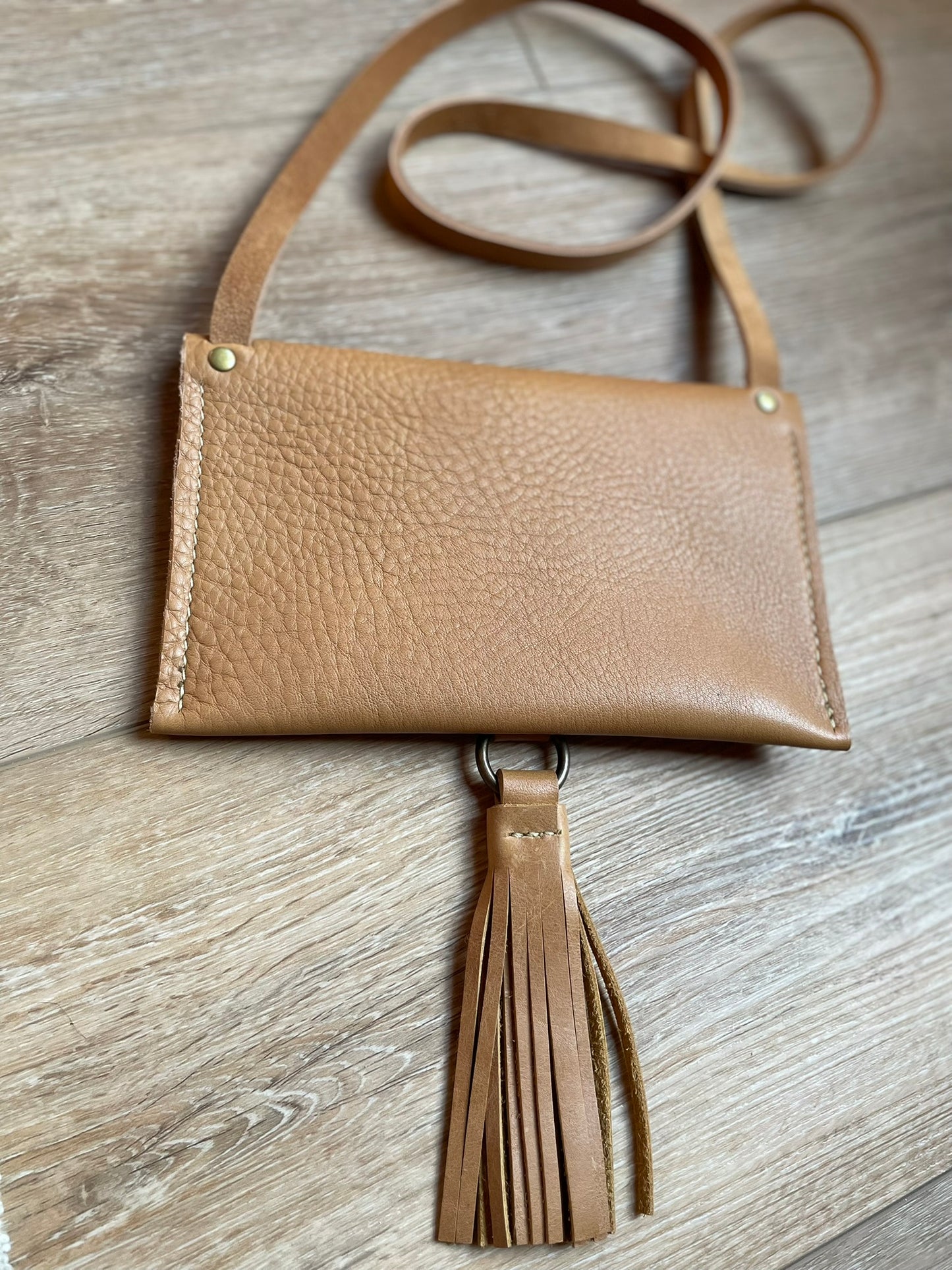 Small Envelope Crossbody/Shoulder Bag - Sand