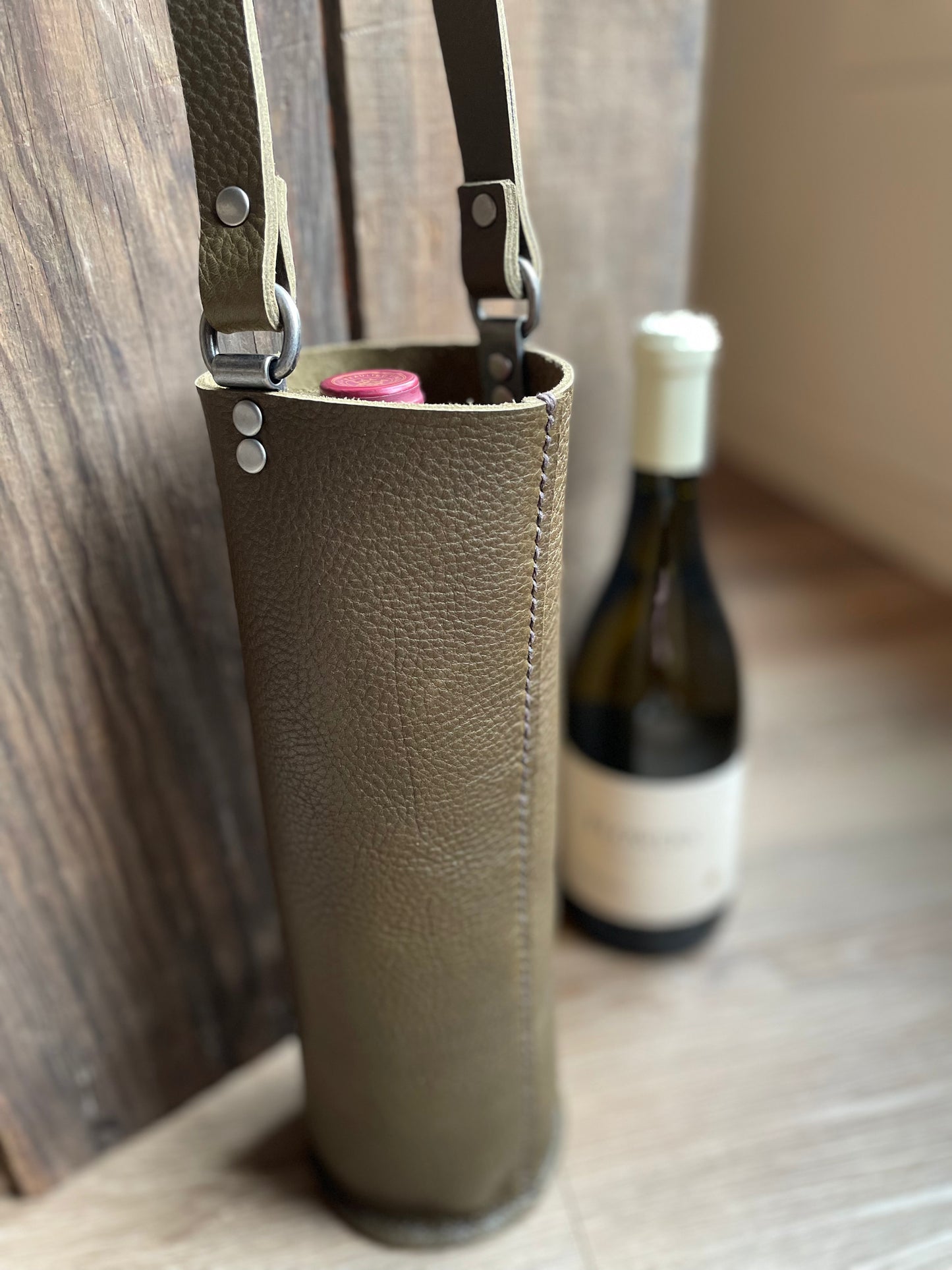 Wine Bottle Carrier – Olive