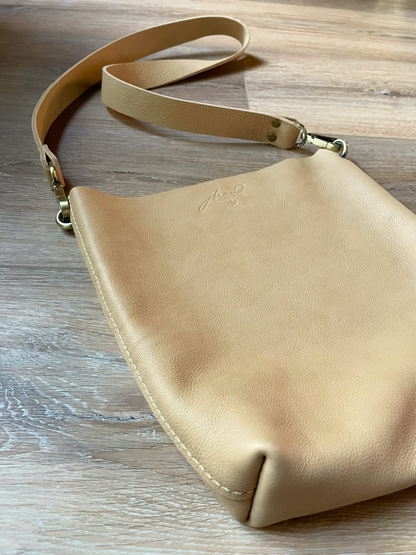 Medium Ultra Soft Bucket, Crossbody Bag - Sand