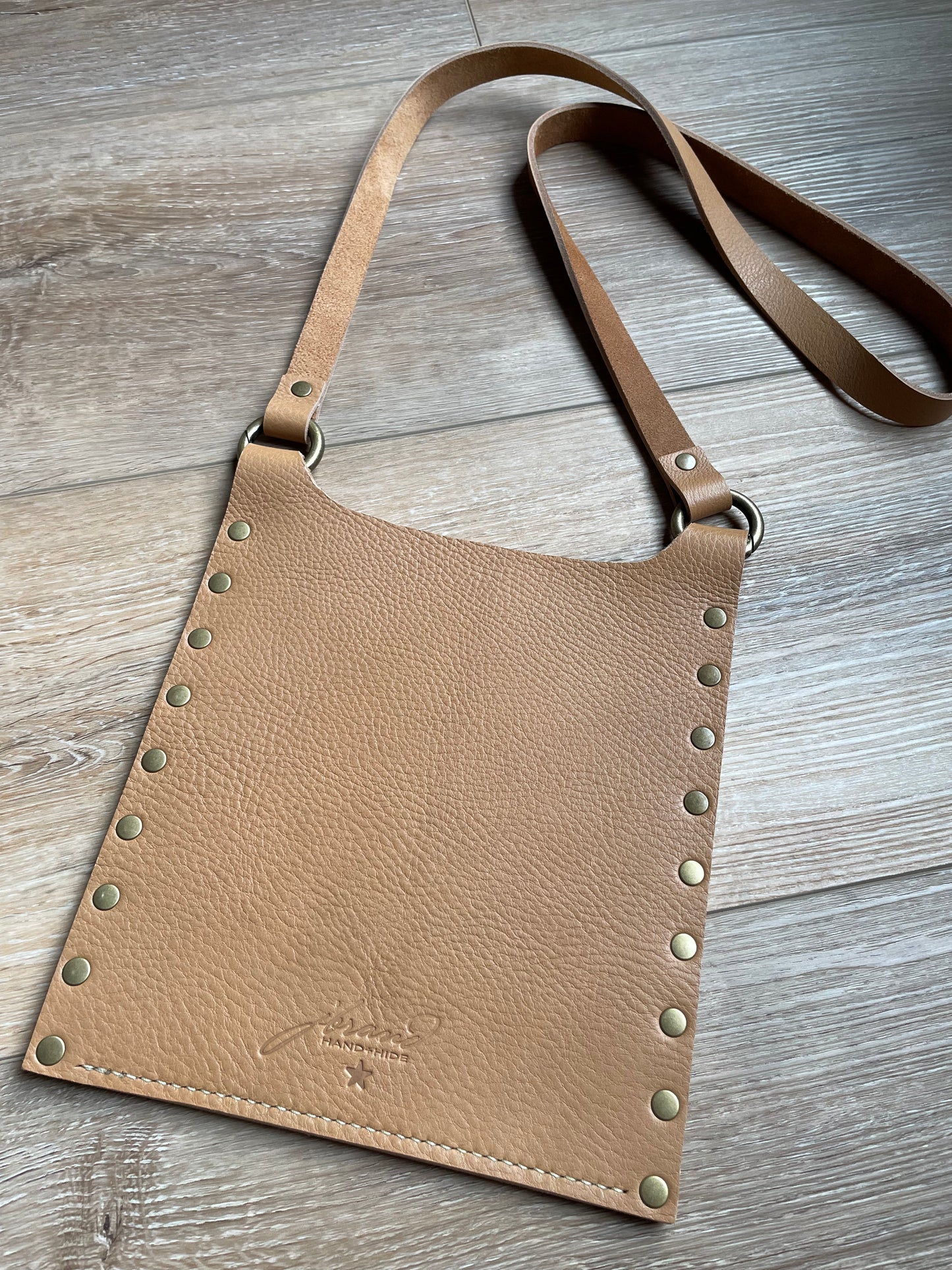 Small Minimalist Flat Crossbody - Sand