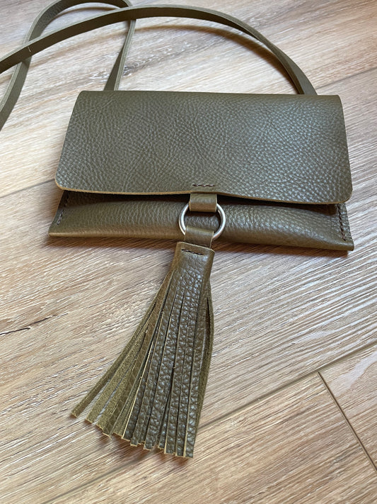 Small Envelope Crossbody/Shoulder Bag - Olive