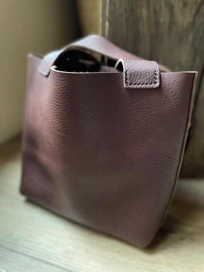 Small Tote - Chocolate Merlot
