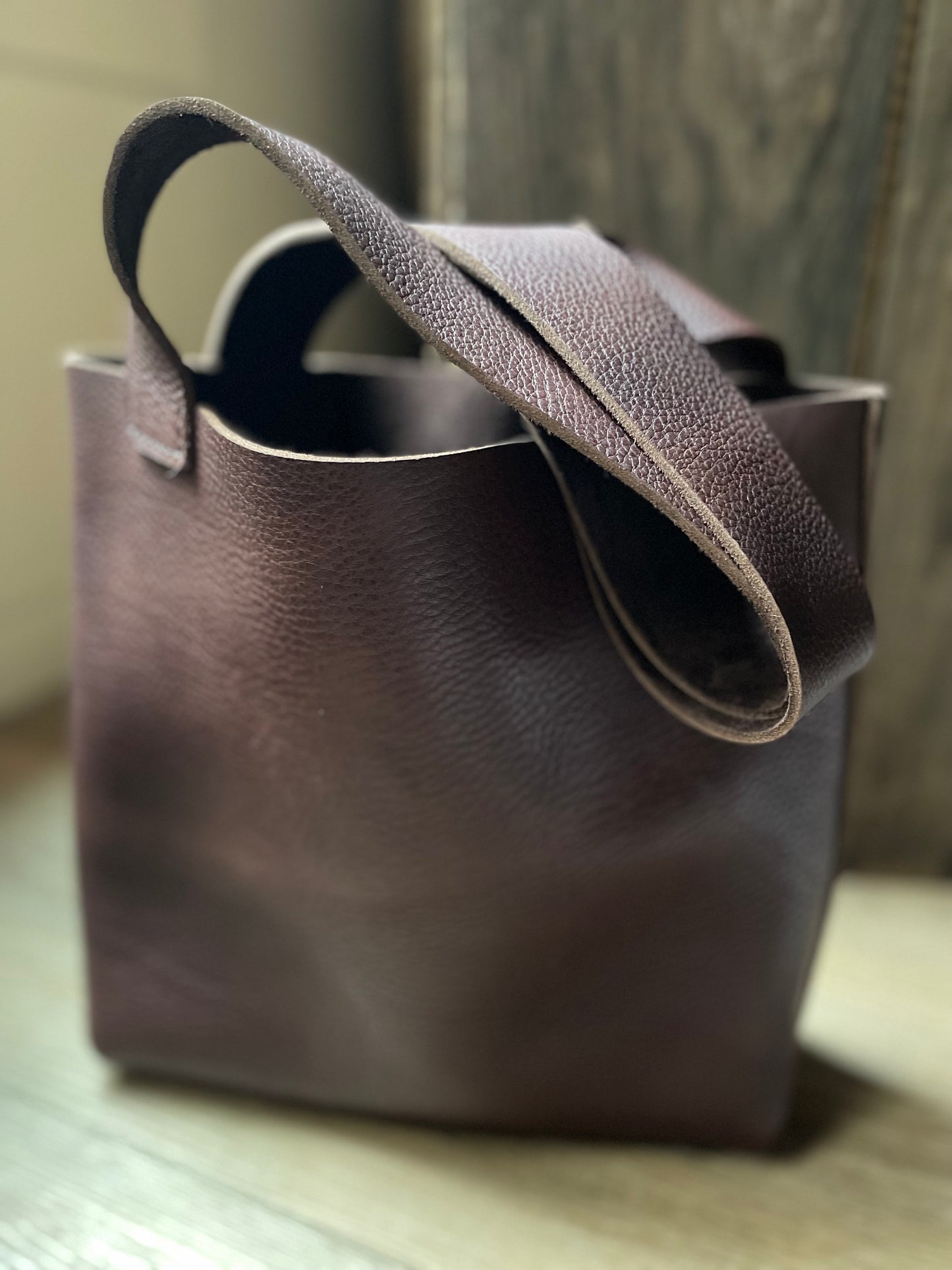 Small Tote - Chocolate Merlot